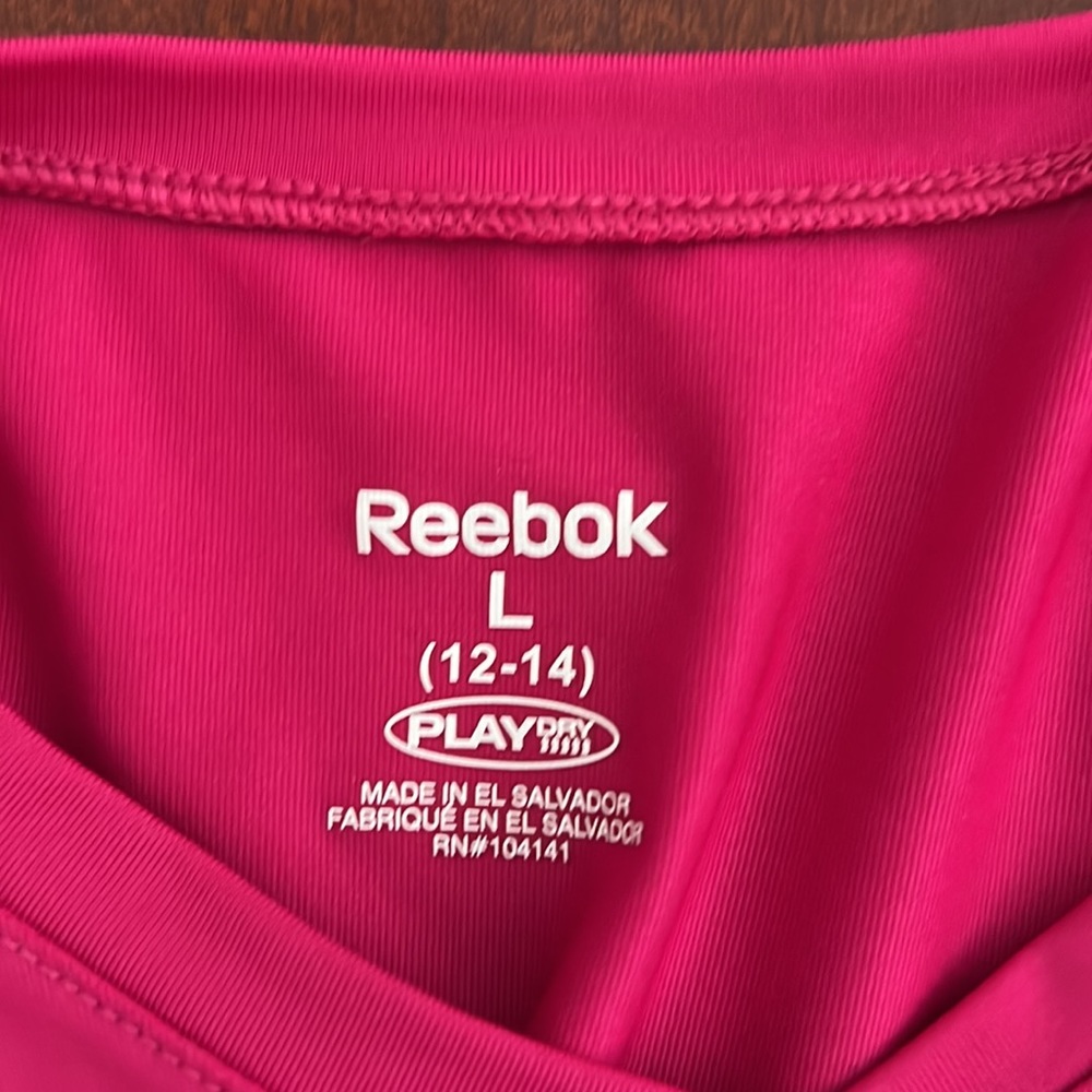 Reebok Raspberry Playdry Long Sleeve Tee - Picture 5 of 5